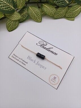 ✨️ 5 for $15 - Black Jasper Balance Bracelet - Minimalist Healing Crystal